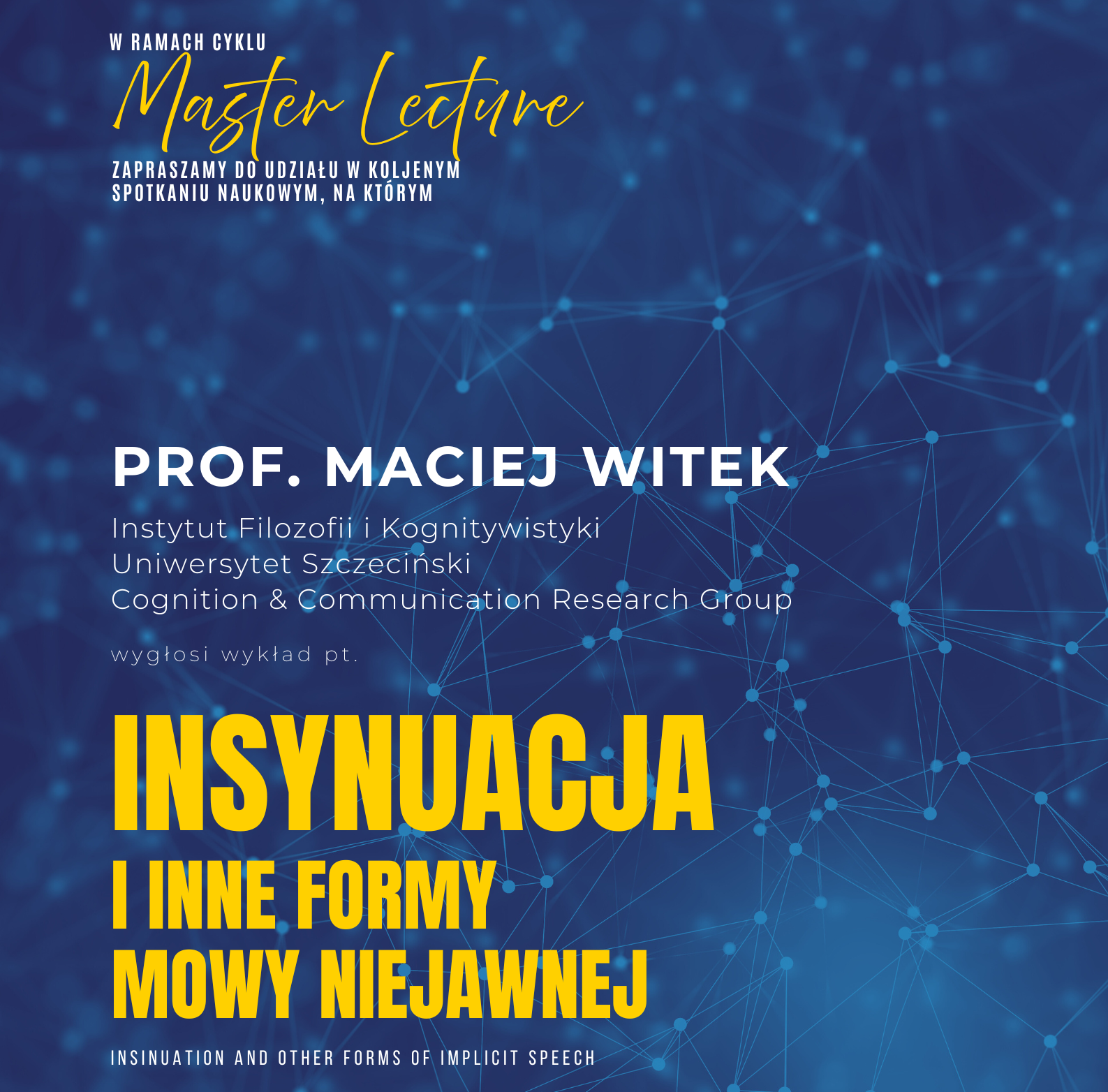 Master Lecture Profesora Macieja Witka